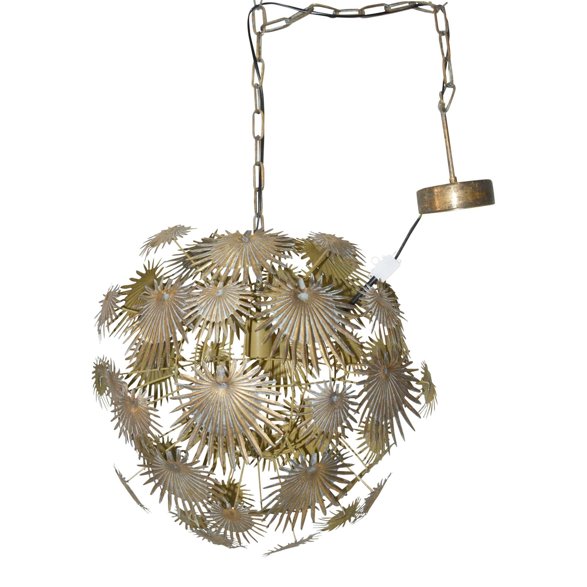 PTMD Bexley Gold hanglamp bloemen